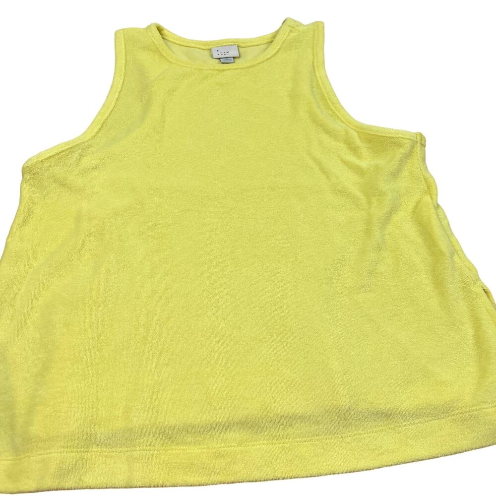 A New Day Women's Yellow Racerback Terry Tank Top - Size Medium - NWT